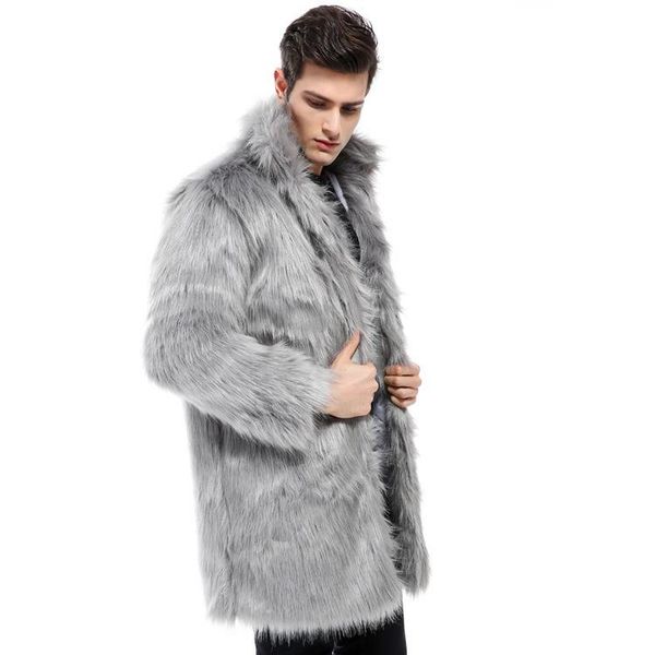men's wool & blends selling fur coat autumn and winter lengthening thickening warm imitation wear factory, Black
men's wool & blends selling fur coat autumn and winter lengthening thickening warm imitation wear factory, Black