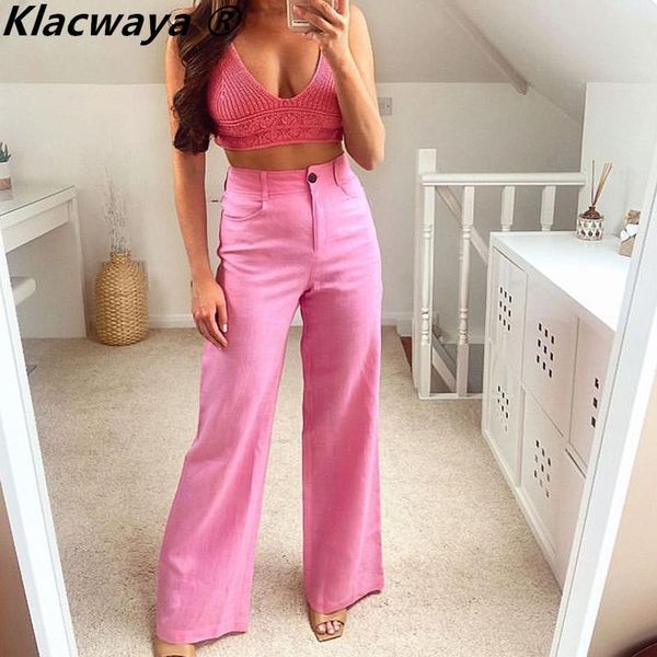 women's pants & capris klacwaya za 2021 linen high waisted woman trousers vintage loose wide leg chic female mujer, Black;white
women's pants & capris klacwaya za 2021 linen high waisted woman trousers vintage loose wide leg chic female mujer, Black;white