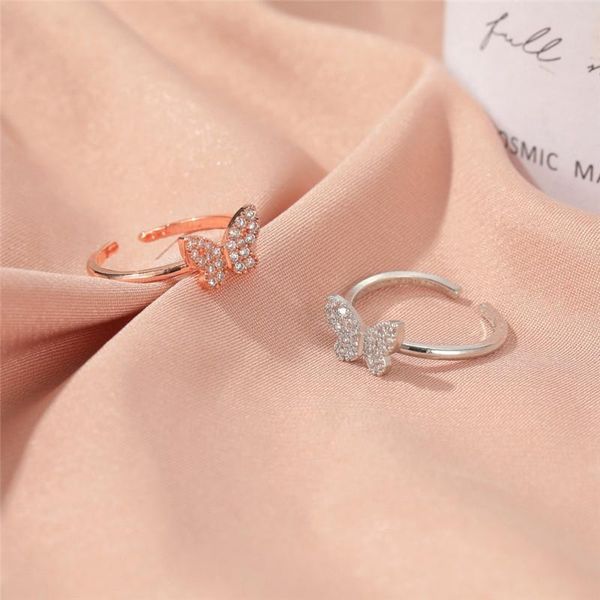 women full diamond butterfly open ring european rose gold copper animal finger rings party gift anniversary hand jewelry accessories wholesa, Golden;silver
women full diamond butterfly open ring european rose gold copper animal finger rings party gift anniversary hand jewelry accessories wholesa, Golden;silver