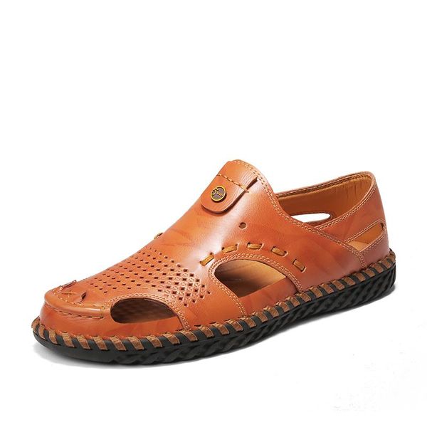 sandals beach large genuine male rubber praia sandalias mens cuero outdoor walking leather sandal shoe comfort in big slippers sandalia, Black 
sandals beach large genuine male rubber praia sandalias mens cuero outdoor walking leather sandal shoe comfort in big slippers sandalia, Black