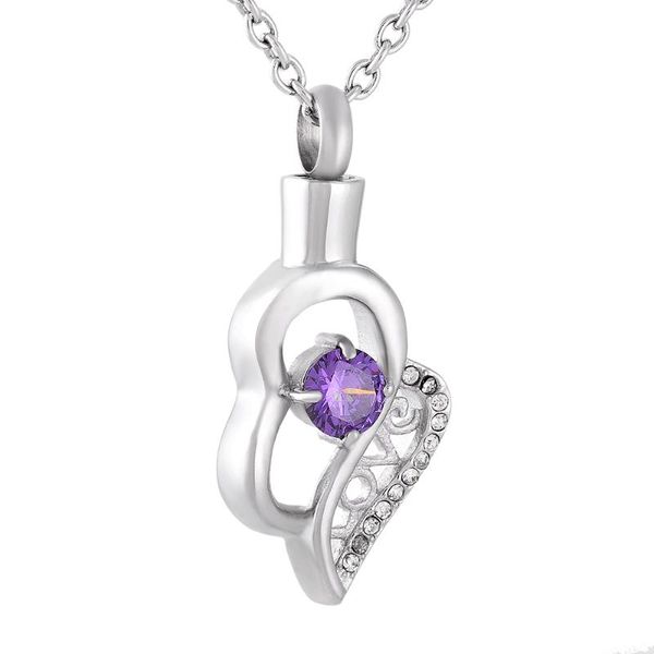 pendant necklaces crystal cremation jewelry for ashes of loved one - stainless steel fashion love urn necklace hold purple/clear, Silver
pendant necklaces crystal cremation jewelry for ashes of loved one - stainless steel fashion love urn necklace hold purple/clear, Silver