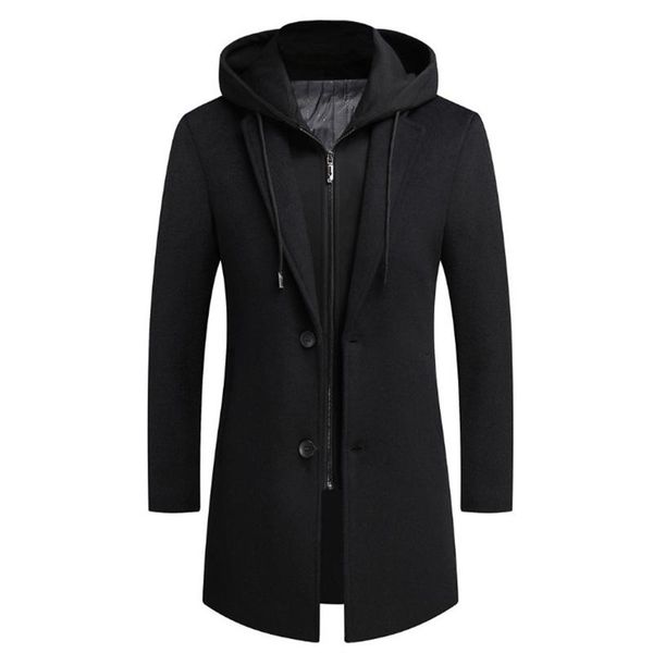 men's wool & blends men winter coat thick hooded coats british style long windbreaker jacket woolen overcoats, Black
men's wool & blends men winter coat thick hooded coats british style long windbreaker jacket woolen overcoats, Black