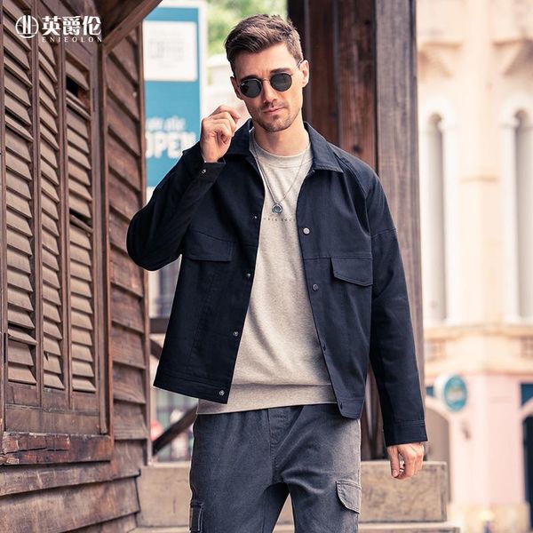 men's jackets enjeolon autumn men jacket simplicity cotton turn-down collar causal solid color coat jk0377, Black;brown
men's jackets enjeolon autumn men jacket simplicity cotton turn-down collar causal solid color coat jk0377, Black;brown