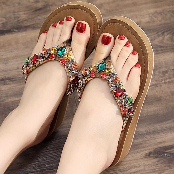 fashion crystal platform women slippers lady wedge flip flop mid heel beach sandals wild shoe hy341 210625, Black
fashion crystal platform women slippers lady wedge flip flop mid heel beach sandals wild shoe hy341 210625, Black