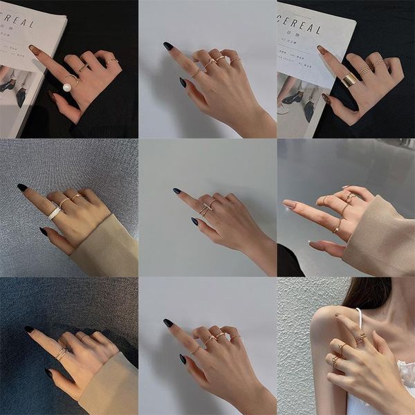 cluster rings fashion gold joint knuckle for women open korean simple pearl adjustable finger ring sets jewelry accessories good quality, Golden;silver
cluster rings fashion gold joint knuckle for women open korean simple pearl adjustable finger ring sets jewelry accessories good quality, Golden;silver