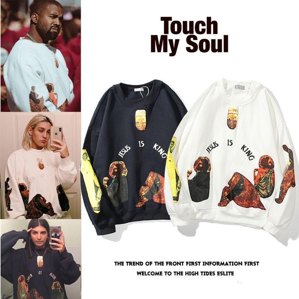 2020 european and american trend spring new kanye men's pullover sweater couple sweater trendy men loose sweater men, Black
2020 european and american trend spring new kanye men's pullover sweater couple sweater trendy men loose sweater men, Black