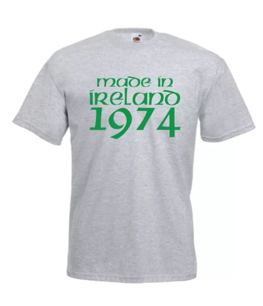 made in ireland 1974 xmas gift idea mens women t shirts multi-color s-2xl, White;black
made in ireland 1974 xmas gift idea mens women t shirts multi-color s-2xl, White;black