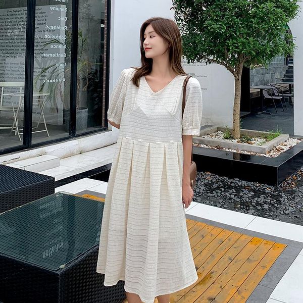 maternity dresses short sleeve v-neck fashion pregnant woman dress plus size a-line high waist pregnancy long loose plaid, White
maternity dresses short sleeve v-neck fashion pregnant woman dress plus size a-line high waist pregnancy long loose plaid, White