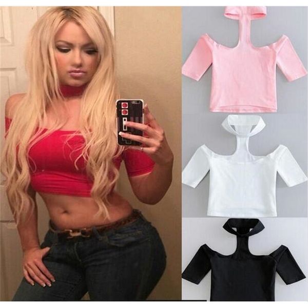 shoulder halter-neck choker short-sleeve aa bandage crop t shirts,fashion hipster ins ballroom costumes, tees 210517, White
shoulder halter-neck choker short-sleeve aa bandage crop t shirts,fashion hipster ins ballroom costumes, tees 210517, White