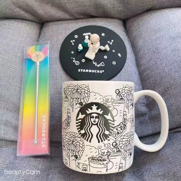 473ml starbucks cup luxury kiss cups ceramic mugs with lid and mixing spoon married couples anniversary gift products package box
473ml starbucks cup luxury kiss cups ceramic mugs with lid and mixing spoon married couples anniversary gift products package box