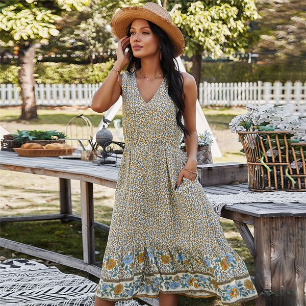 casual dresses spring print tank women v neck summer spaghetti strap ladies long high wasit a line floral nhf6, Black;gray
casual dresses spring print tank women v neck summer spaghetti strap ladies long high wasit a line floral nhf6, Black;gray