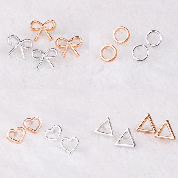 gold and silver color stud earrings for women bow heart round triangle female daily fashion wholesale jewelry 2 pair 2021, Golden;silver
gold and silver color stud earrings for women bow heart round triangle female daily fashion wholesale jewelry 2 pair 2021, Golden;silver