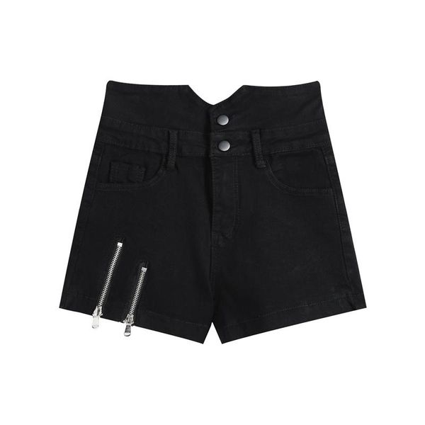 women's shorts black zipper jean denim women summer thin high waist pants short feminino, White;black
women's shorts black zipper jean denim women summer thin high waist pants short feminino, White;black