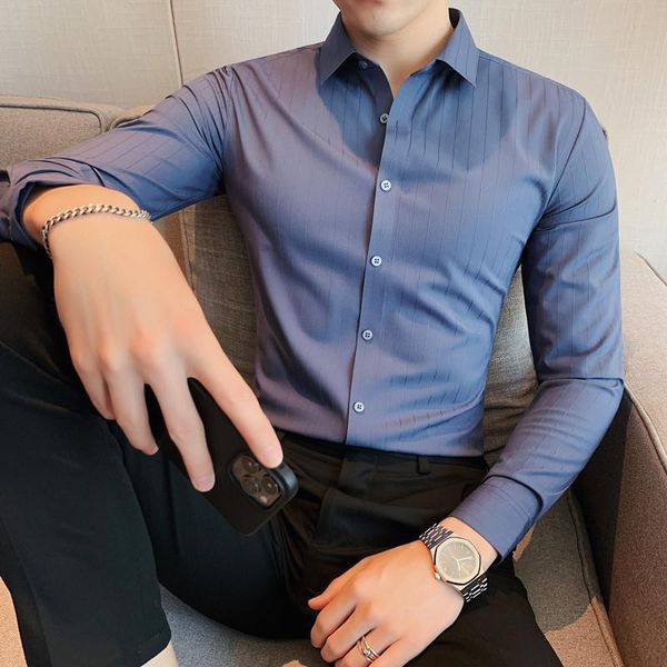 men's casual shirts british style long sleeve striped shirt men tuxedo simple no trace slim fit stretched dress formal wear 3xl, White;black
men's casual shirts british style long sleeve striped shirt men tuxedo simple no trace slim fit stretched dress formal wear 3xl, White;black