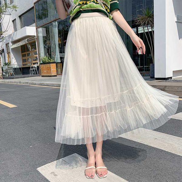 skirts 2021 arrival spring summer women high waist slim long skirt quality fashion beading pleated hem mesh, Black
skirts 2021 arrival spring summer women high waist slim long skirt quality fashion beading pleated hem mesh, Black