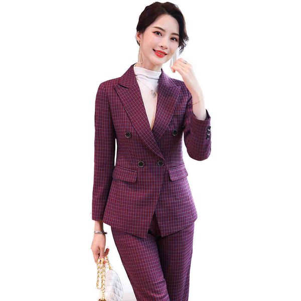 women's suits & blazers latest 2021 purple coffee plaid women pant suit for office ladies work wear uniform design blazer jacket and tr, White;black
women's suits & blazers latest 2021 purple coffee plaid women pant suit for office ladies work wear uniform design blazer jacket and tr, White;black