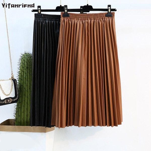 skirts 2021 fashion pu leather pleated womens autumn winter streetwear midi skirt femme elegant women's, Black
skirts 2021 fashion pu leather pleated womens autumn winter streetwear midi skirt femme elegant women's, Black