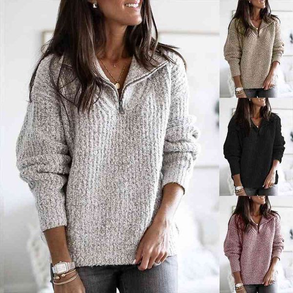 casual women long sleeve stand collar zipper pullover warm knit sweater sweatshirts autumn winter, White;black
casual women long sleeve stand collar zipper pullover warm knit sweater sweatshirts autumn winter, White;black
