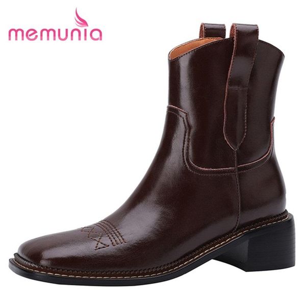 boots memunia cowhide fashion hand made ankle comfortable casual women winter square heels retro simple ladies shoes, Black
boots memunia cowhide fashion hand made ankle comfortable casual women winter square heels retro simple ladies shoes, Black