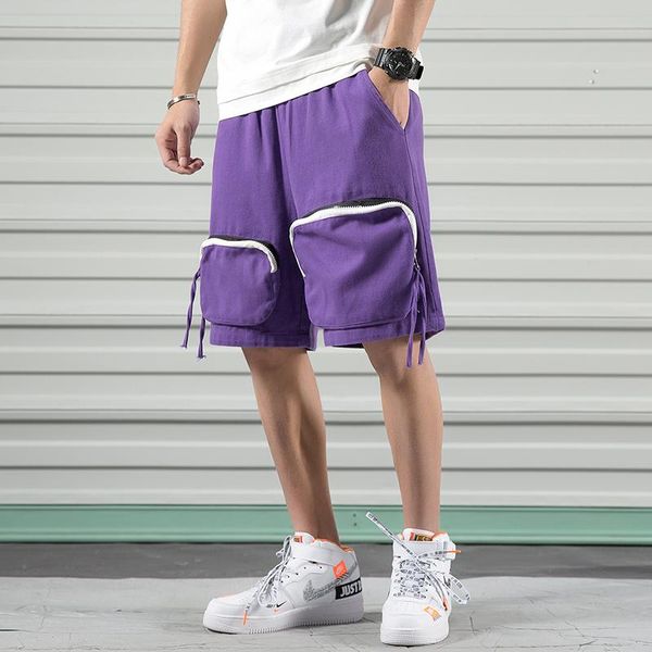 aprilmomo 2021 japanese tooling big pocket straight pants loose tide brand casual male solid color youth men's shorts, White;black
aprilmomo 2021 japanese tooling big pocket straight pants loose tide brand casual male solid color youth men's shorts, White;black