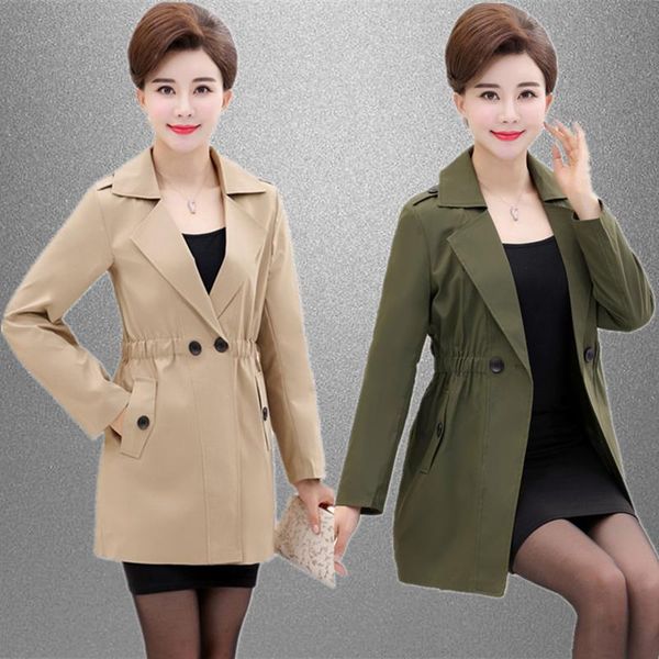 women's trench coats temperament windbreaker female large size 2021 middle-aged woman clothes autumn coat women thin section w766, Tan;black
women's trench coats temperament windbreaker female large size 2021 middle-aged woman clothes autumn coat women thin section w766, Tan;black