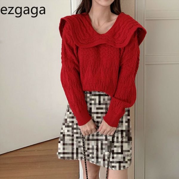 ezgaga sweet sweater jumper women loose outwear autumn winter student new kawaii solid ladies knitted pullover 210430, White;black
ezgaga sweet sweater jumper women loose outwear autumn winter student new kawaii solid ladies knitted pullover 210430, White;black