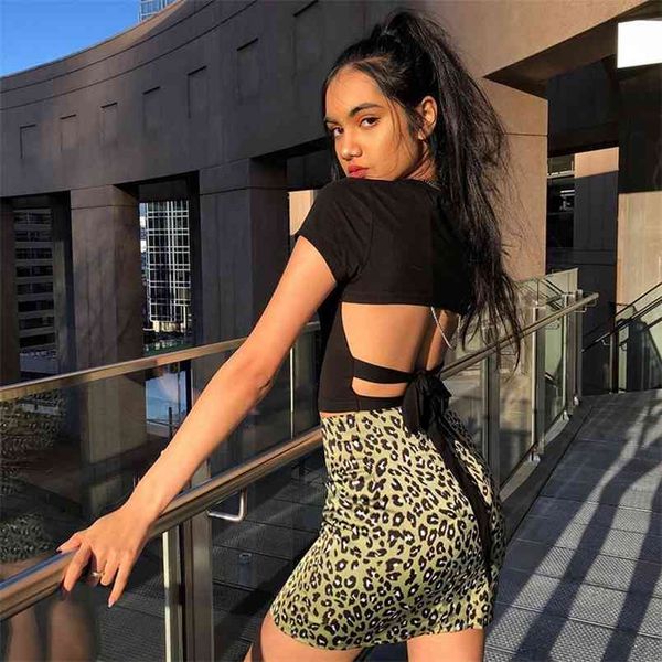 women camisole backless bandage short sleeve ladies summer round neck black solid slim fit casual clothing 210522, White
women camisole backless bandage short sleeve ladies summer round neck black solid slim fit casual clothing 210522, White