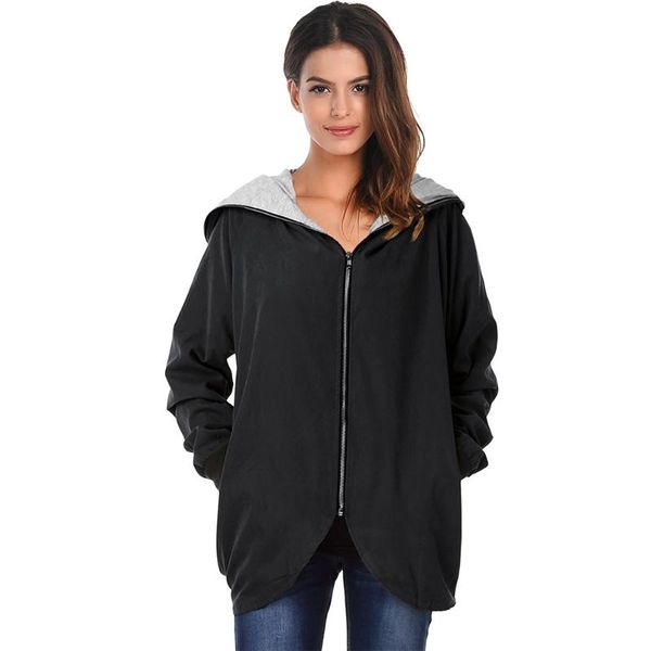women autumn winter hoodies zip up long sleeve plus size loose jacket hooded coat cardigan parka black/army green korean women's jacket, Black;brown
women autumn winter hoodies zip up long sleeve plus size loose jacket hooded coat cardigan parka black/army green korean women's jacket, Black;brown