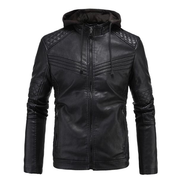 men's jackets fashion men leather coat autumn winter male hooded warm pu coats faux jacket overcoat clothes nice, Black;brown
men's jackets fashion men leather coat autumn winter male hooded warm pu coats faux jacket overcoat clothes nice, Black;brown