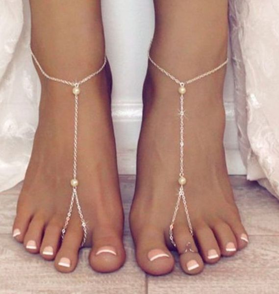 european and american versatile pearl crystal alloy anklets simple chain summer beach foot accessories, Red;blue
european and american versatile pearl crystal alloy anklets simple chain summer beach foot accessories, Red;blue