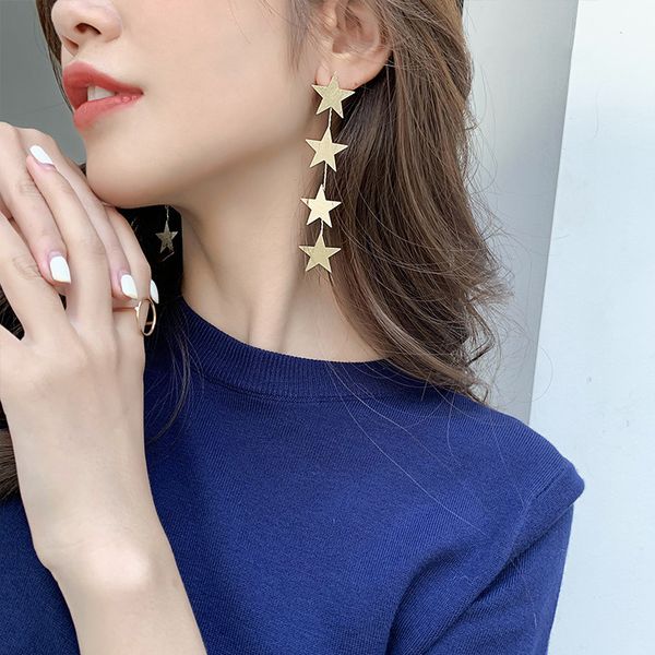 big and star tassel drawing women's 925 silver needle small fresh earrings temperament fashion cool ear accessories
big and star tassel drawing women's 925 silver needle small fresh earrings temperament fashion cool ear accessories