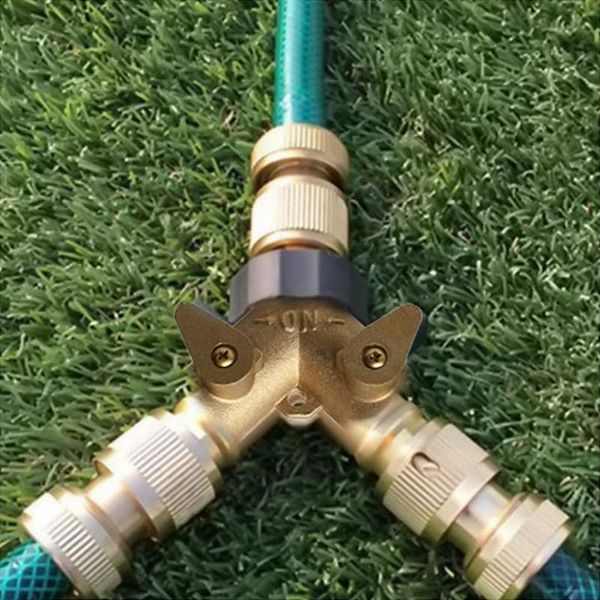 brass manifold 3/4" tap splitter double-way washing machine hose connector y-type water separator watering equipments 
brass manifold 3/4" tap splitter double-way washing machine hose connector y-type water separator watering equipments