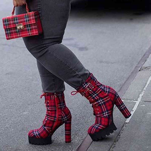 boots women's platform ankle boots buckle strap chunky heel red plaid lace up side zipper round toe booties for winter, Black
boots women's platform ankle boots buckle strap chunky heel red plaid lace up side zipper round toe booties for winter, Black
