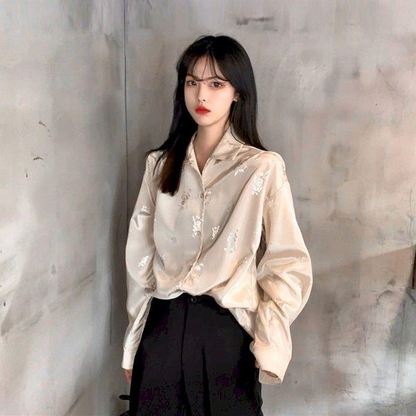 men's casual shirts vintage blouse rose full print solid color long sleeves shirt for women autumn korean loose retro harajuku female c, White;black
men's casual shirts vintage blouse rose full print solid color long sleeves shirt for women autumn korean loose retro harajuku female c, White;black