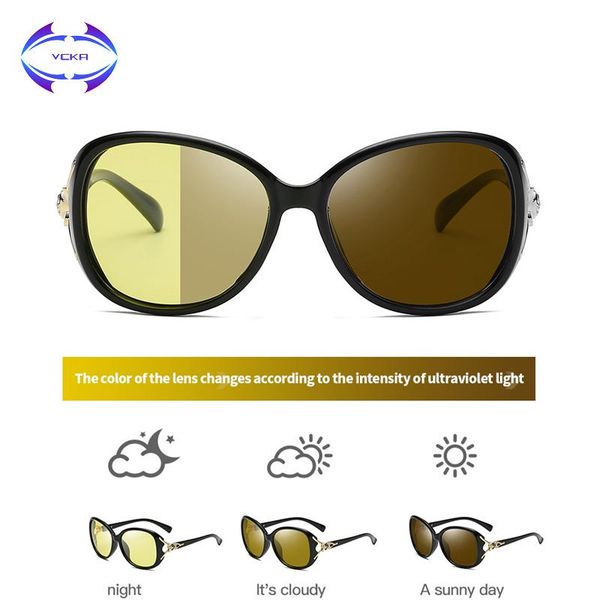 sunglasses vcka discoloration polarized men night vision retro square sun glasses uv400 driving women goggles, White;black
sunglasses vcka discoloration polarized men night vision retro square sun glasses uv400 driving women goggles, White;black