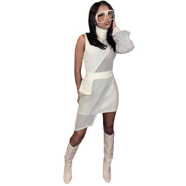casual dresses fake two piece solid dress turtleneck single sleeve mesh gauze see through for women 2021 autumn party club vestidos, Black;gray
casual dresses fake two piece solid dress turtleneck single sleeve mesh gauze see through for women 2021 autumn party club vestidos, Black;gray