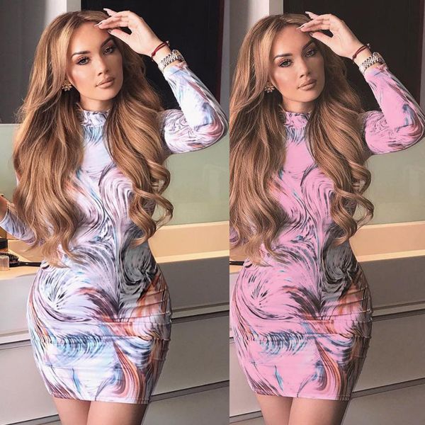 casual dresses 2021 spring basic slim female long sleeve fashion tie dye printed bodycon women's mini dress party skinny clubwear, Black;gray
casual dresses 2021 spring basic slim female long sleeve fashion tie dye printed bodycon women's mini dress party skinny clubwear, Black;gray