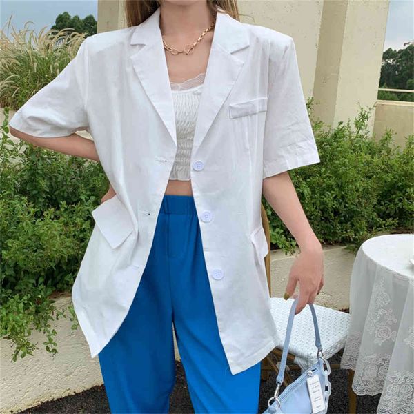 women's suits & blazers hzirip flax blazer for women, women's soft coat with sun protection and division summer, short sleeve, mi8, White;black
women's suits & blazers hzirip flax blazer for women, women's soft coat with sun protection and division summer, short sleeve, mi8, White;black