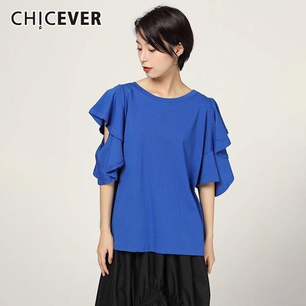women's t-shirt chicever summer casual hollow out butterfly sleeve women o neck loose slim female clothing 2021 fashion tide, White
women's t-shirt chicever summer casual hollow out butterfly sleeve women o neck loose slim female clothing 2021 fashion tide, White