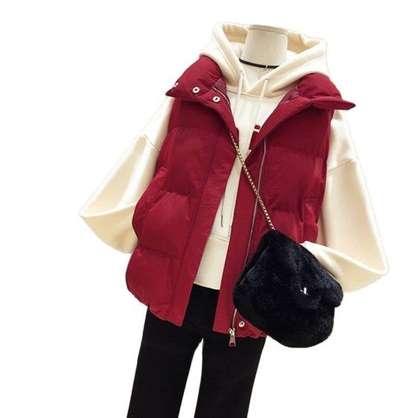 women's vests plus size down padded jacket vest women's korean student autumn winter loose stand up collar waistcoat zipper coat fe, Black;white
women's vests plus size down padded jacket vest women's korean student autumn winter loose stand up collar waistcoat zipper coat fe, Black;white