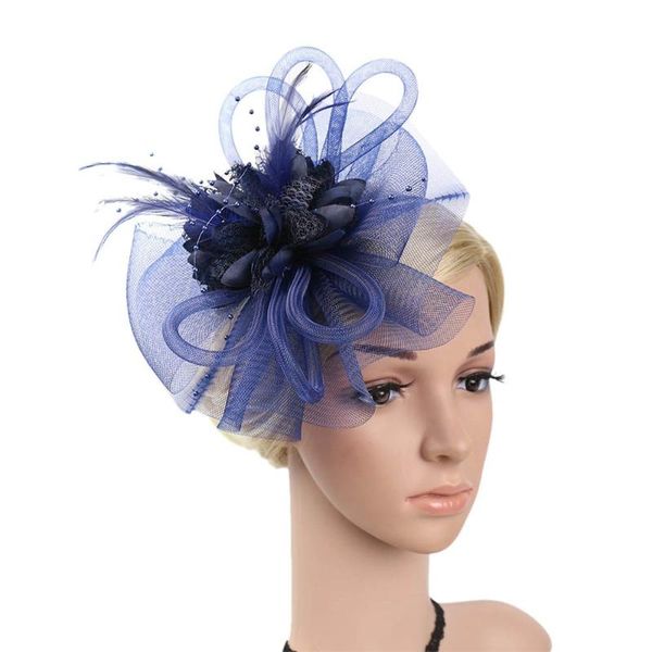 stingy brim hats fashion lace hat hair accessories women fascinator mesh clip ribbons and feathers wedding party head prom caps, Blue;gray 
stingy brim hats fashion lace hat hair accessories women fascinator mesh clip ribbons and feathers wedding party head prom caps, Blue;gray