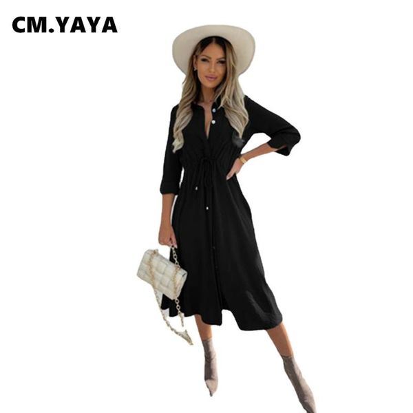 casual dresses cm.yaya women midi dress solid single breasted draw string wasit loose office lady fashion vestidos outfit autumn, Black;gray
casual dresses cm.yaya women midi dress solid single breasted draw string wasit loose office lady fashion vestidos outfit autumn, Black;gray