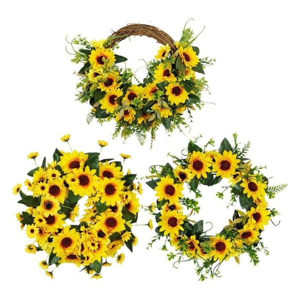 decorative flowers & wreaths artificial sunflower summer wreath-177 inch fake flower wreath with yellow and green leaves for front door
decorative flowers & wreaths artificial sunflower summer wreath-177 inch fake flower wreath with yellow and green leaves for front door