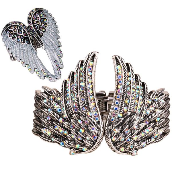 earrings & necklace yacq angel wing bangle bracelet ring sets women biker crystal fashion jewelry gold silver color gifts for her drop d01
earrings & necklace yacq angel wing bangle bracelet ring sets women biker crystal fashion jewelry gold silver color gifts for her drop d01
