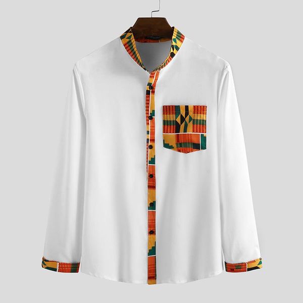 men's casual shirts ethnic print stand collar long sleeve shirt fashion patchwork southeast asia 2021 fall, White;black
men's casual shirts ethnic print stand collar long sleeve shirt fashion patchwork southeast asia 2021 fall, White;black
