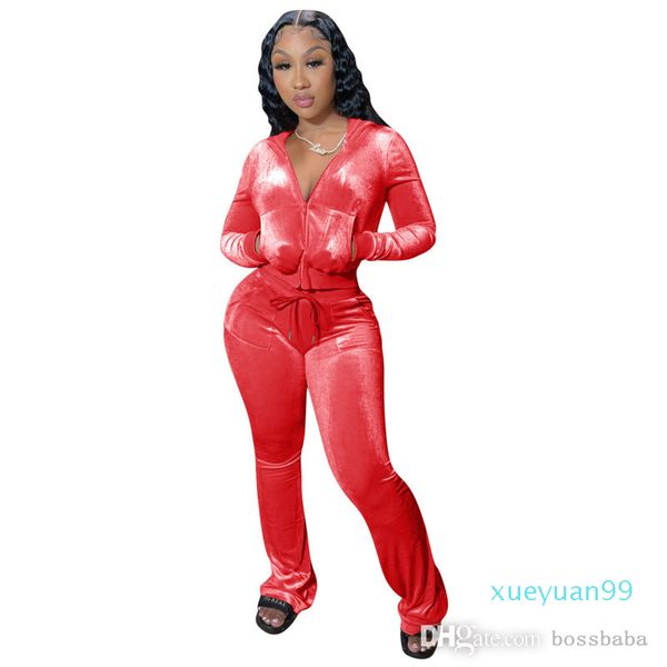 women tracksuits hoodie sport two piece outfits pink velvet sweatsuits zipper pocket long sleeve jacket + bell wid leg pant set 2136, Gray
women tracksuits hoodie sport two piece outfits pink velvet sweatsuits zipper pocket long sleeve jacket + bell wid leg pant set 2136, Gray