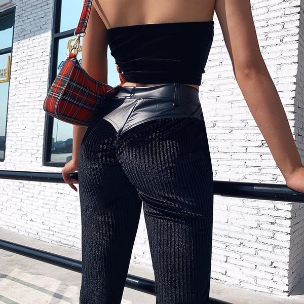 women's pants & capris black knit faux leather patchwork pencil high waist casual elastic women long trousers 2021 autumn slim skinny l, Black;white
women's pants & capris black knit faux leather patchwork pencil high waist casual elastic women long trousers 2021 autumn slim skinny l, Black;white