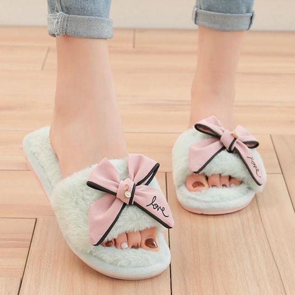 winter flat slides women plush house slippers faux fur warm shoes woman cute bowtie female furry, Black
winter flat slides women plush house slippers faux fur warm shoes woman cute bowtie female furry, Black