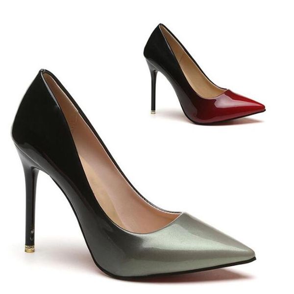 shadow women shoes pointed toe pumps patent leather dress wine red 10cm high heels boat wedding zapatos mujer, Black
shadow women shoes pointed toe pumps patent leather dress wine red 10cm high heels boat wedding zapatos mujer, Black