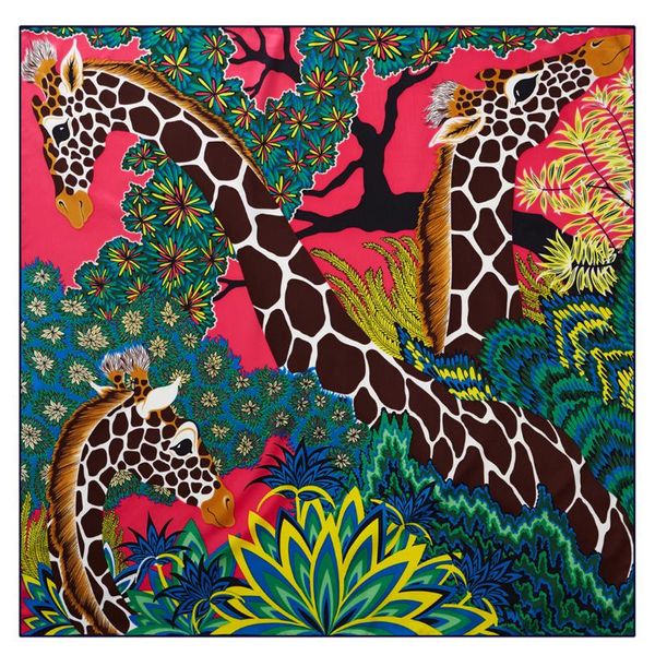 scarves manual hand rolled twill silk scarf women three giraffes square luxury echarpes foulards femme wrap bandana hijab 90cm, Blue;gray
scarves manual hand rolled twill silk scarf women three giraffes square luxury echarpes foulards femme wrap bandana hijab 90cm, Blue;gray